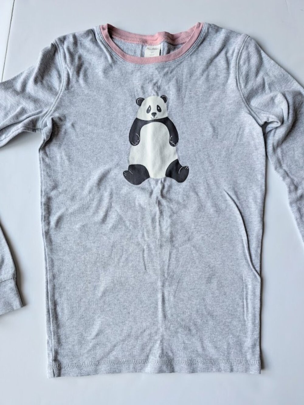 Mini Boden 100% Cotton Long Sleeve Gray Panda Pajama 12Y/152cm